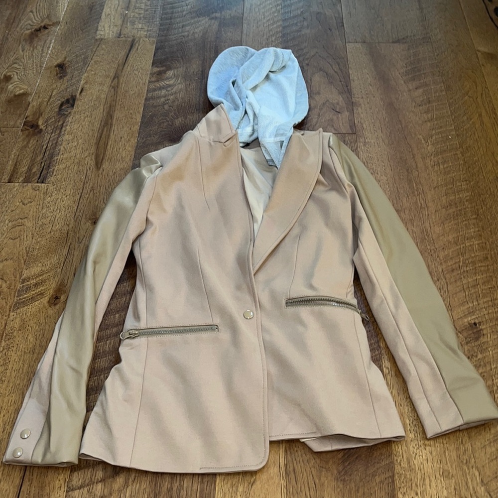 Central Park West Woman’s Layered Hooded Jacket Size XS